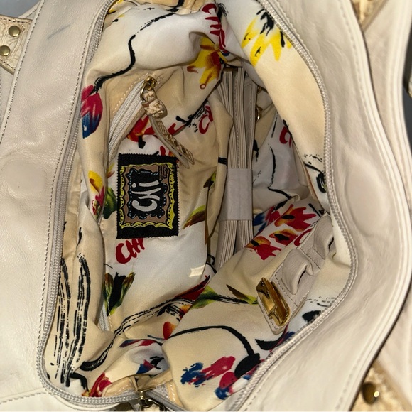 Chi Designed by Falchi Vintage Snakeskin Accent Shoulder Bag - Picture 7 of 8